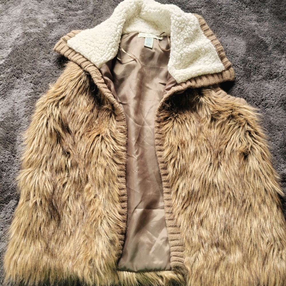 Faux Fur Vest Jacket Soft Festival Costume Wear
